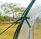 Outsunny Garden Tunnel Greenhouse, Balcony Greenhouse for Plants and Vegetables with PVC Cover, Roller Door and Steel Frame, 2x2.5x2m