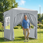 Outsunny Folding Gazebo Portable Garden Gazebo UPF50+ 2x2m Light Grey