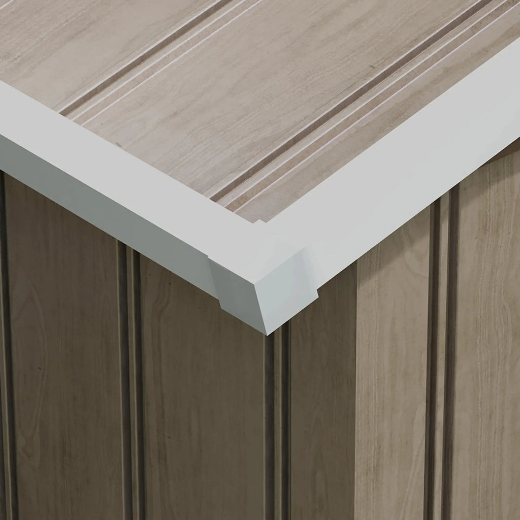 Steel Garden Shed with 4 Air Vents and 2 Sliding Doors, 277x195x192 cm, Light Brown