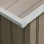 Steel Garden Shed with 4 Air Vents and 2 Sliding Doors, 277x195x192 cm, Light Brown