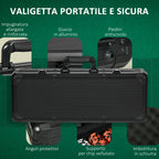 SPORTNOW Poker Set with 500 Chips, 2 Decks of Cards, 5 Dice, Buttons and Protective Black Aluminum Case