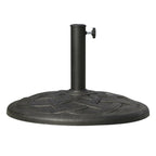 19kg Resin Umbrella Base with Decorations and Coupler, Rustproof, Φ54.5cm, Bronze - Borge' Group Limited