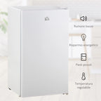 Hotels / Kitchenettes 91L Mini Fridge with Adjustable Thermostat, Wall Mounted Shelves, Shelves and a Drawer, Metal and Plastic, 47.5x44. 2x84cm, White