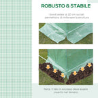 Outsunny PE Greenhouse Cover with 6 Windows, Roll-Up Door and Buried Edges, 3x3x2 m, Green