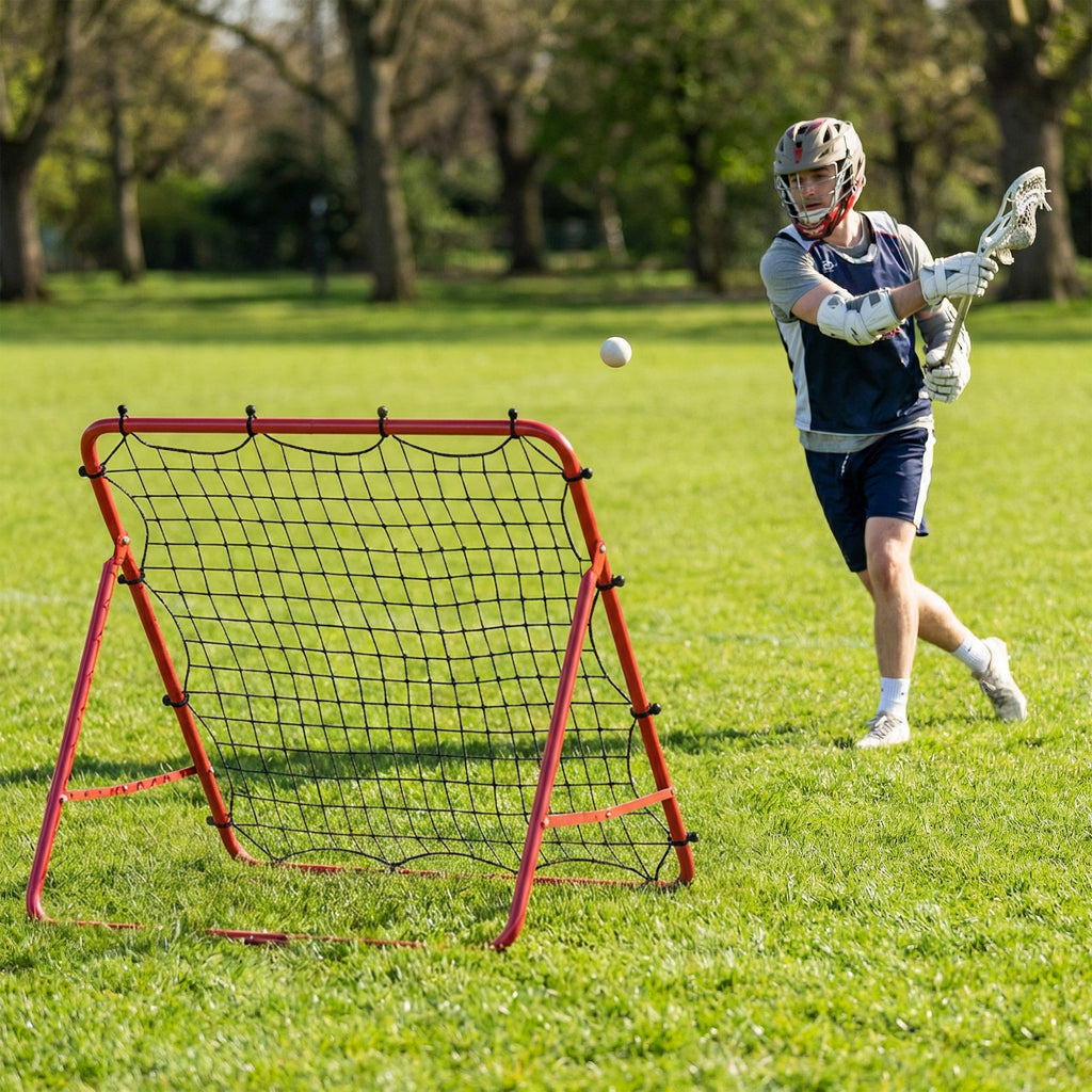SPORTNOW Soccer Rebounder Net, Easy Assembly, 5 Adjustable Angles