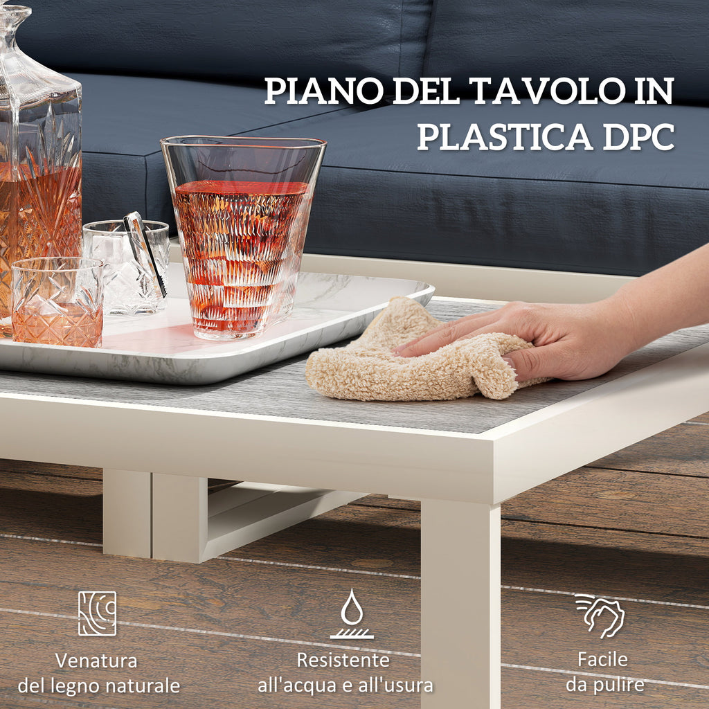 Corner Garden Lounge Set with Recliner, 2 Sofas with Cushions and Coffee Table, Grey