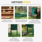 Outsunny Small Animal Cage Trap with One Door and Handle, 100x25x28cm cm, Dark Green