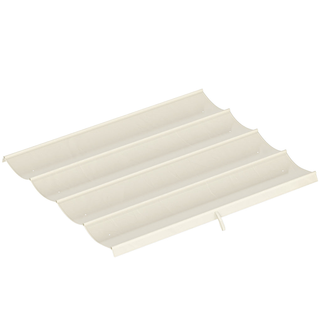 Outsunny Cream White Polyester Anti-UV Outdoor Pergola Cover with 8 Drainage Holes, 286x245 cm