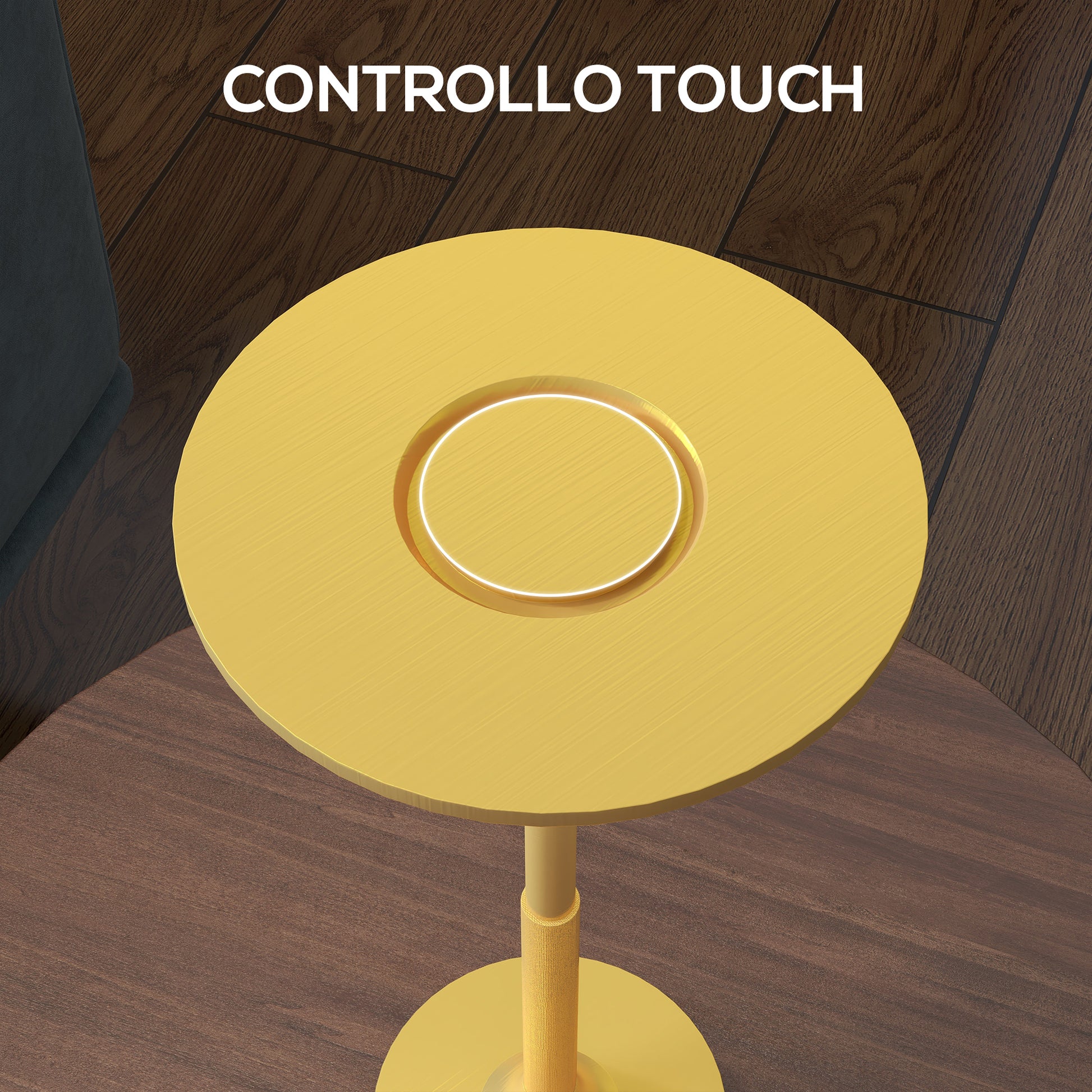 Homcom lamp without touch light LED light 3 shades and rechargeable battery, Ø13x28.5cm, gold - Borgè