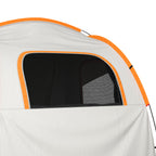 Outsunny 3-Door Waterproof Car Tent in Polyester, PE and Fiberglass, 239x210x210 cm, Gray and Orange - Borgè