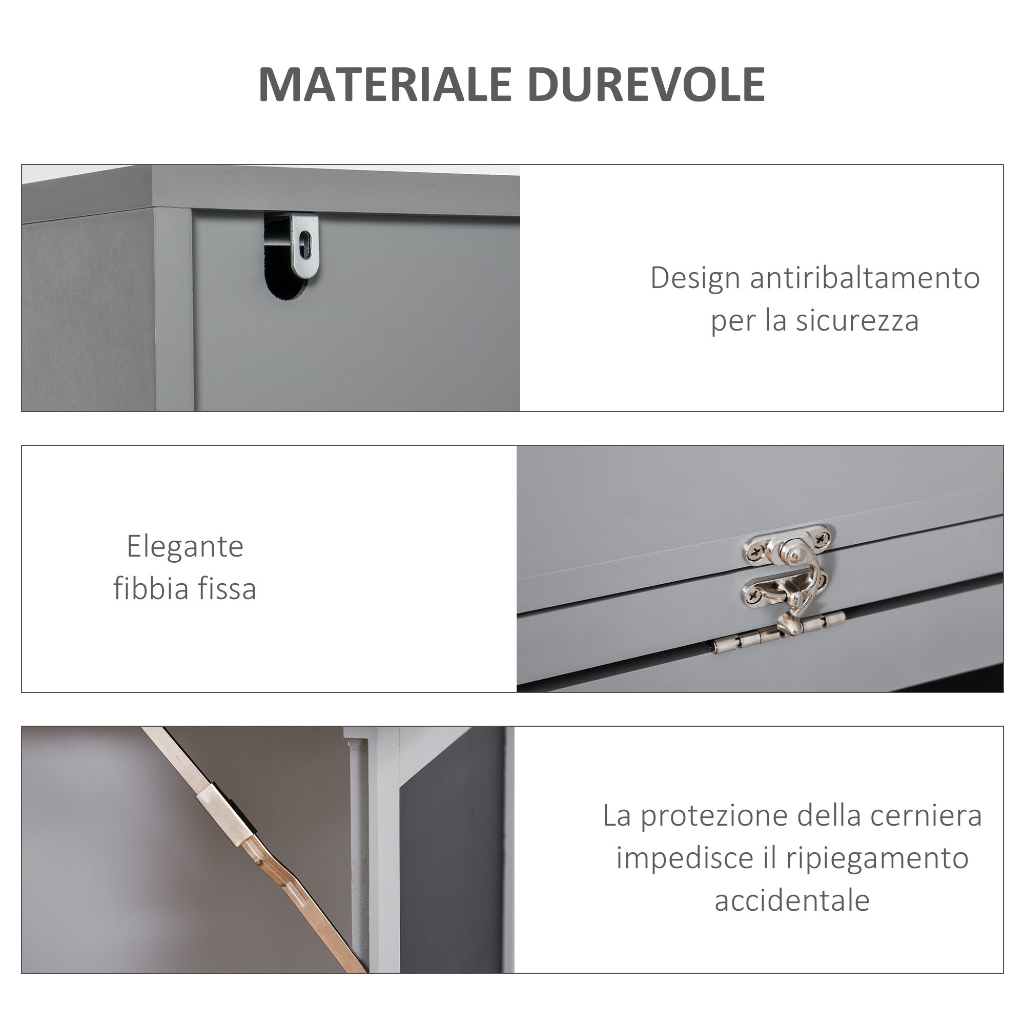 Folding PC Desk with 9-Tier Bookcase in Wood and Metal, 98x51x153 cm, Grey