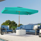 Garden Umbrella 2x3 m with Crank Opening, Tilting and Anti UV 50+, Turquoise