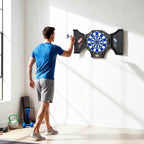 SPORTNOW Electronic Dartboard with 6 Darts and LCD Monitor for 31 Games, 83x45x4 cm, Black and Blue