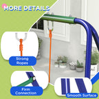 Outsunny swing for children 3-8 years with 2 seats and 4 stakes, in metal and pp, 269x160x180 cm - Borgè