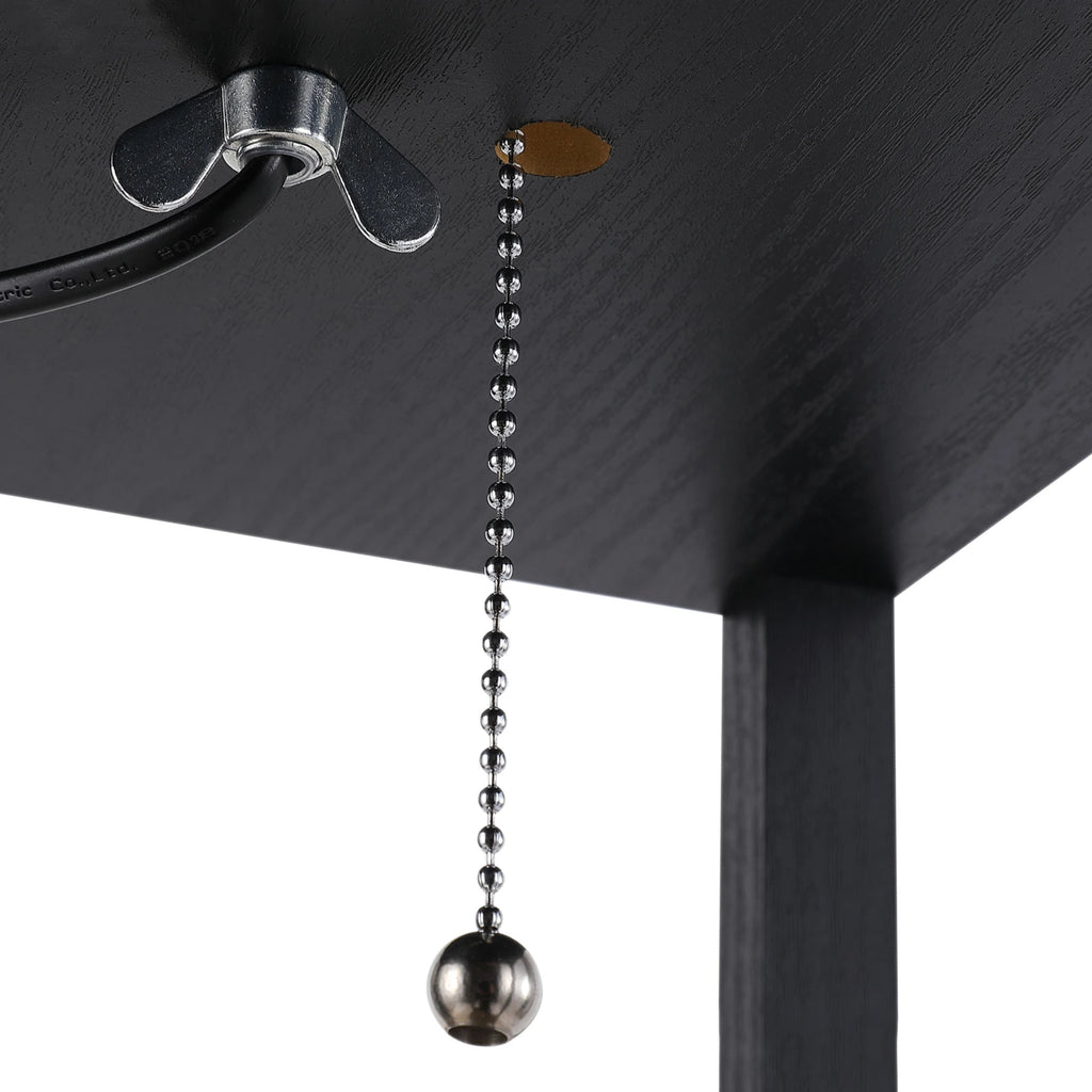 Modern Land Lamp with 3 Levels Black Library 26 x 26 x 160 cm
