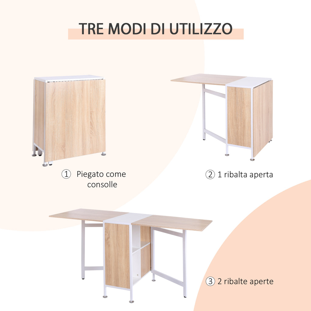 Homcom Multipurpose Table Folding Design With 4 Discartments 169 × 60 × 75cm - Borgè