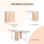 Homcom Multipurpose Table Folding Design With 4 Discartments 169 × 60 × 75cm - Borgè