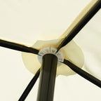 2x2m Outdoor Umbrella with Square Canopy, Adjustable and Portable Structure, Cream - Borge' Group Limited