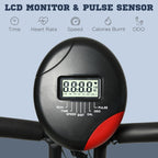 HOMCOM Professional Exercise Bike with Resistance and Adjustable Height, in Steel and PP, 41x86x112 cm, Black - Borgè