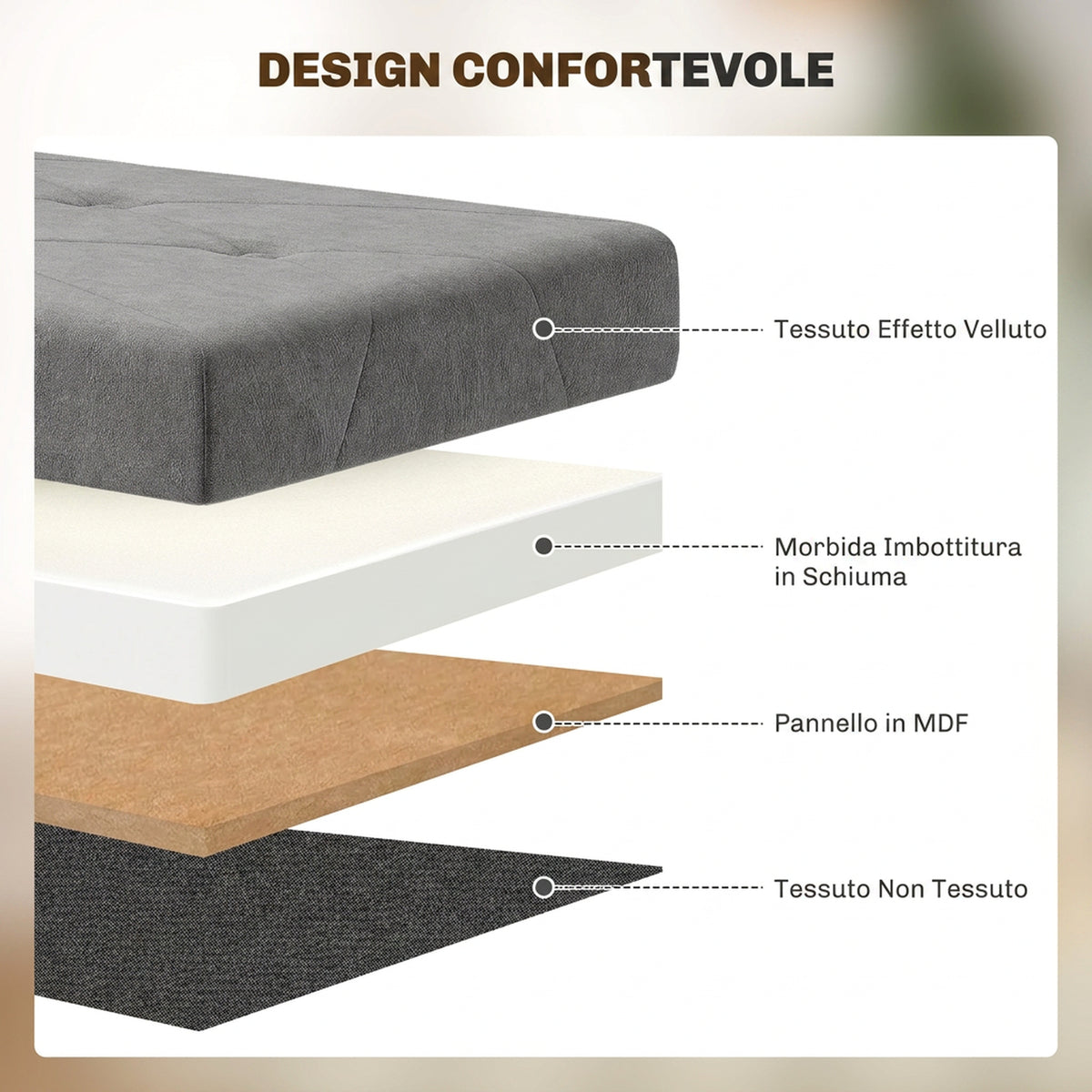 HOMCOM 67L Folding Storage Bench with Padded Lid and Velvet Lining, 76x38x38cm, Grey