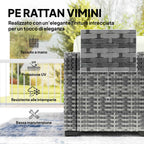 Outsunny 6-Piece Rattan and Steel Garden Furniture Set with Sofa, Coffee Table, and Cushions, Grey