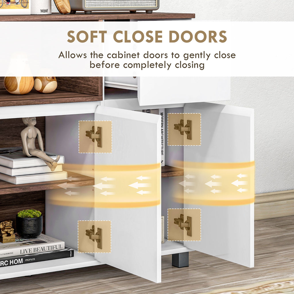 Homcom Modern Cooking Wooden Kitchen with lockers, drawer and open compartment, 105x39x83cm, white - Borgè