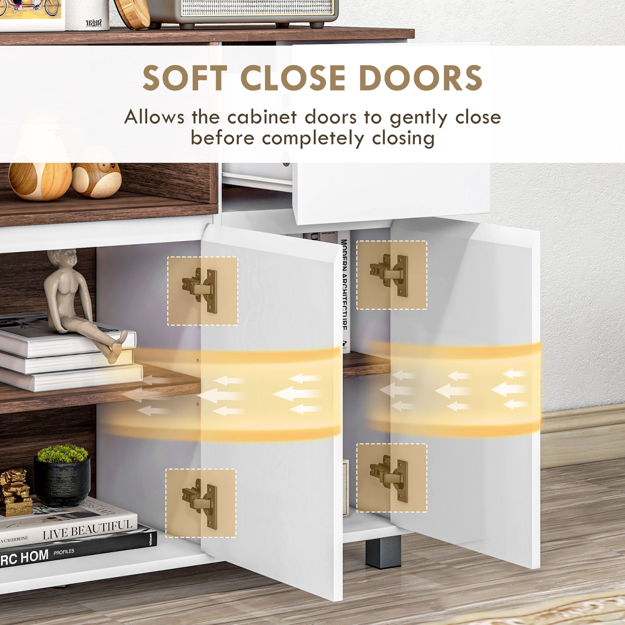 Homcom Modern Cooking Wooden Kitchen with lockers, drawer and open compartment, 105x39x83cm, white - Borgè