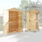 Outsunny Outdoor Cabinet: Garden Shed with Ventilated Door and Anti-Tip Kit.