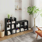 HOMCOM Cube Bookcase with 6 Storage Shelves, Wooden, 61.5 x 29.5 x 91.5 cm, Black