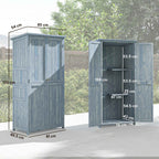 Outsunny Outdoor Storage Cabinet, Tool Shed with 2 Shelves