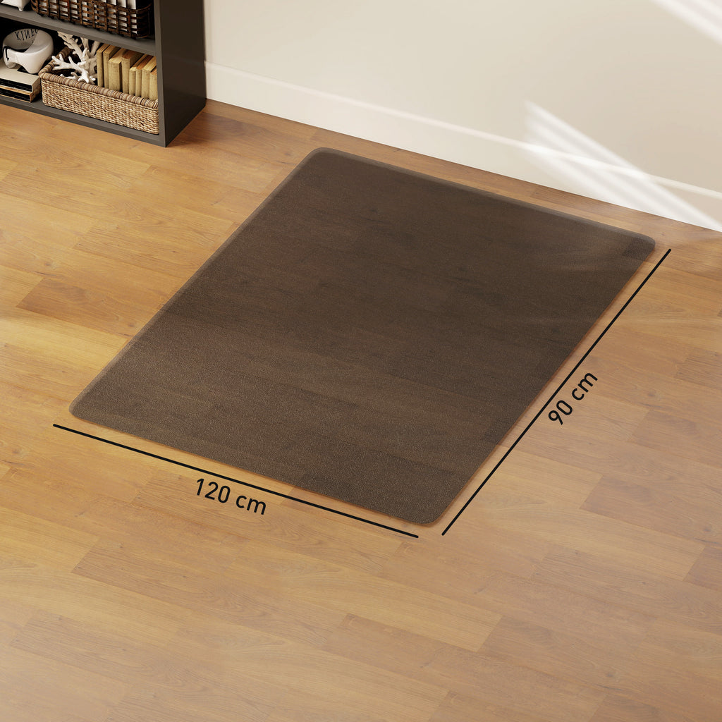 120x90cm Transparent Black Plastic Floor Protector for Office Chairs