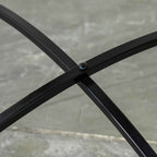 Outsunny Black Metal and Ceramic Garden and Outdoor Coffee Table