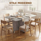 HOMCOM Folding Dining Table on Wheels with 2 Drawers, 2 Doors and Cabinet, Wooden, 140x76x74 cm, Cement Grey