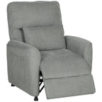 Recliner Chair with Heat, 8 Massage Points and 5 Modes, Chenille Fabric, Charcoal Grey