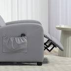 Massage Relax Chair with Remote Control and 8 Programs, Reclining and Footrest, Light Grey