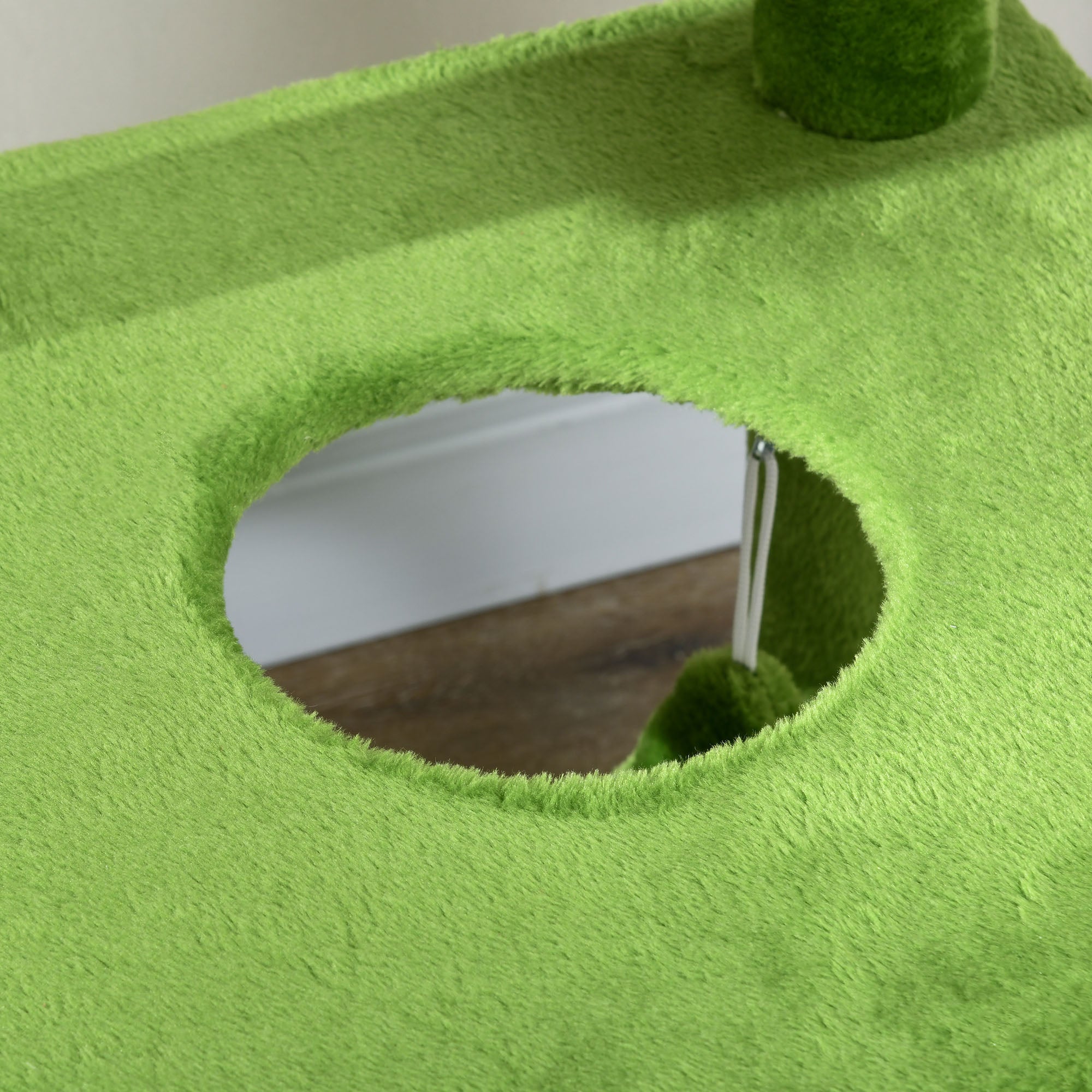 Cat Tree for cats with hammock, ball and Scratch Pole, 49x49x142cm, green - Borgè