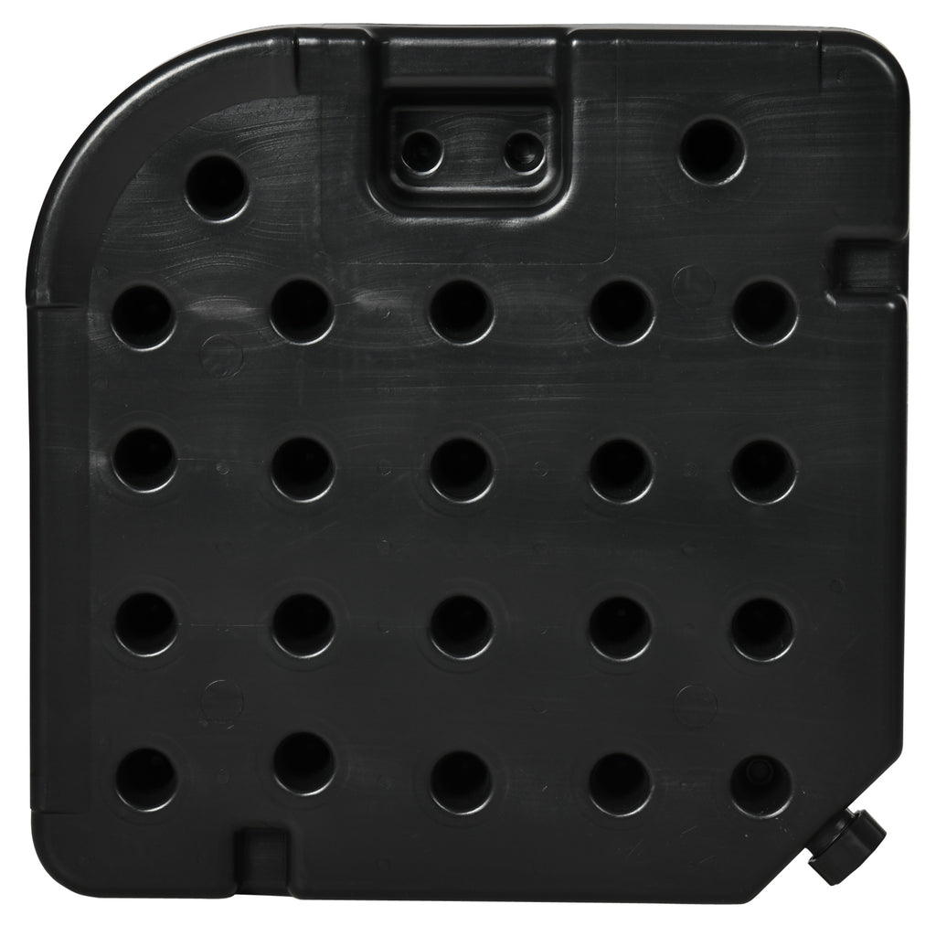 Parasol Base set of 4 Stackable Pieces with Integrated Handles, in HDPE, 99.7x99.7x8.3 cm, Black