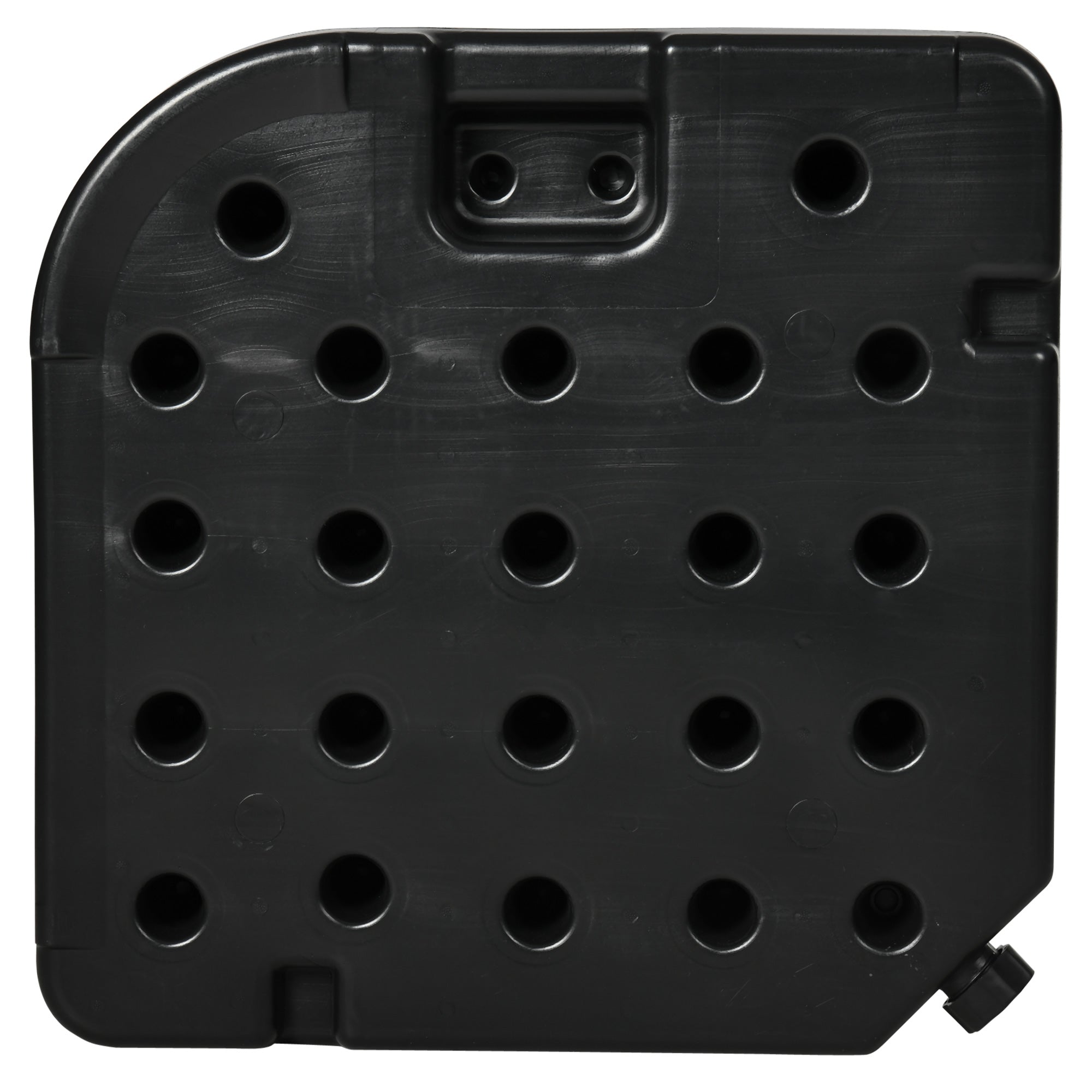 Parasol Base set of 4 Stackable Pieces with Integrated Handles, in HDPE, 99.7x99.7x8.3 cm, Black