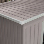 Tool Shed with Sloped Roof, 2 Entrances and Air Intakes, in Galvanized Steel, 213x130x172 cm, Gray