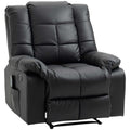 HOMCOM Relaxing Chair with 8 Massage Points and 165° Reclining in Faux Leather, Black