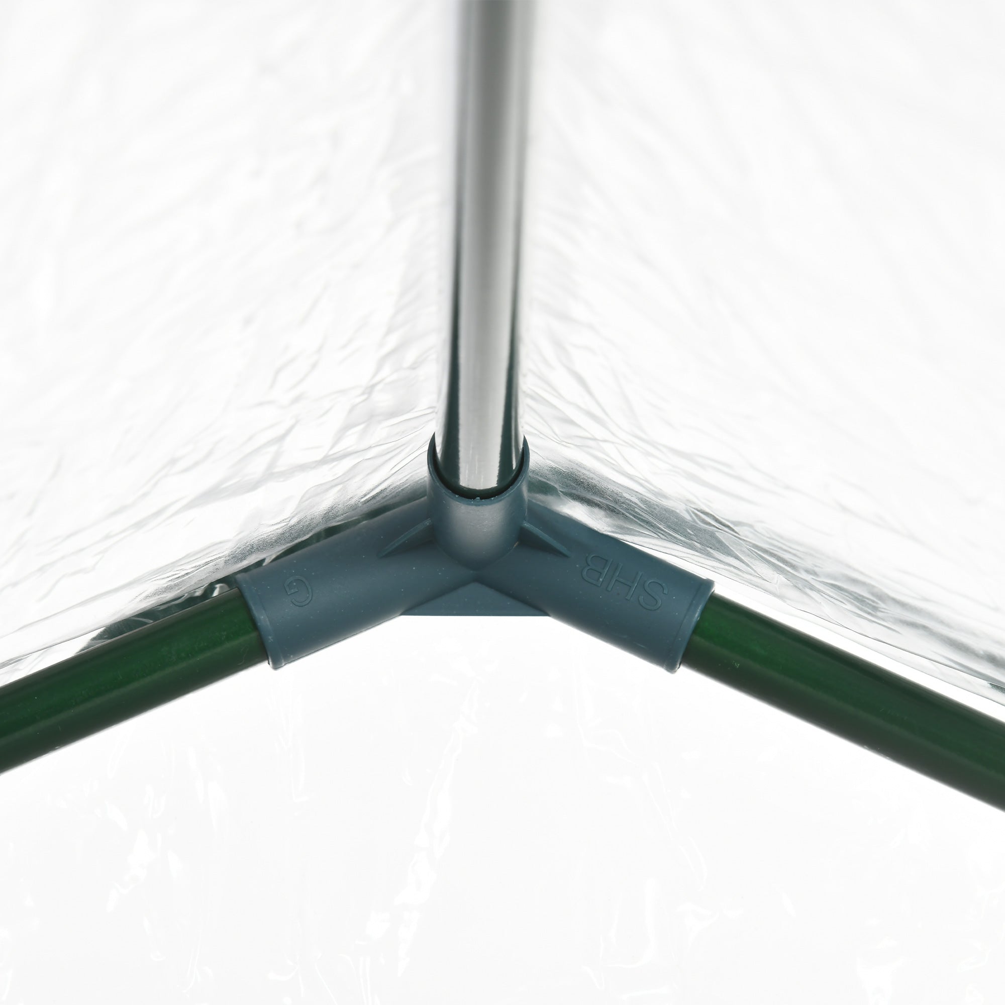 Outsunny Outdoor Greenhouse with Zip Entry and Top Air Vent, in Plastic and Steel, 180x100x152 cm, Transparent