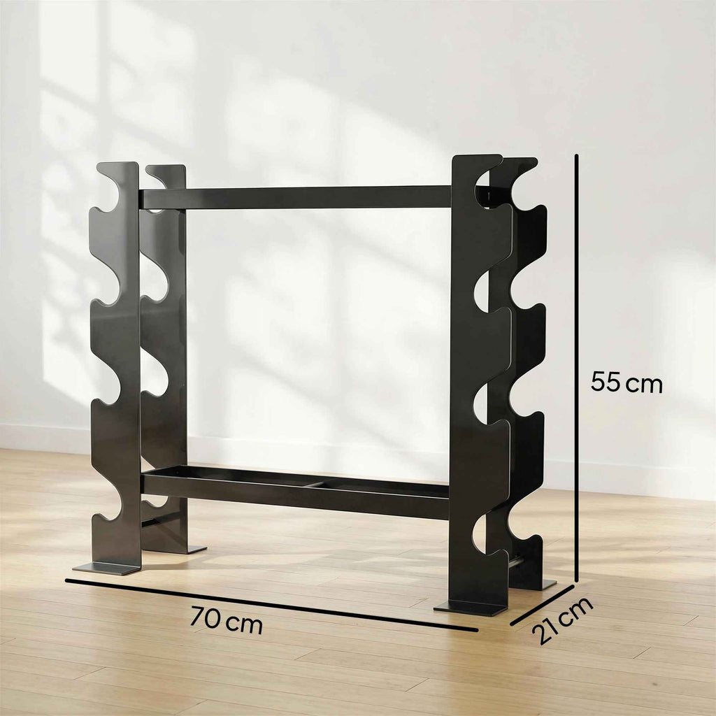 SPORTNOW 4-Tier Weight Rack and Dumbbell Rack, 200kg Load, Black