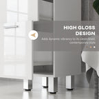 kleankin Bathroom Cabinet in Chipboard with 4 Drawers and Raised Base, 30x30x93 cm, White - Borgè