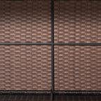 5mm Tempered Glass Rectangular Outdoor Rattan Garden Coffee Table 85 x 50 x 39 cm Brown - Borge' Group Limited