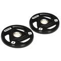 SPORTNOW Set of 2 Steel Weight Plates with Rubber Coating for Barbell