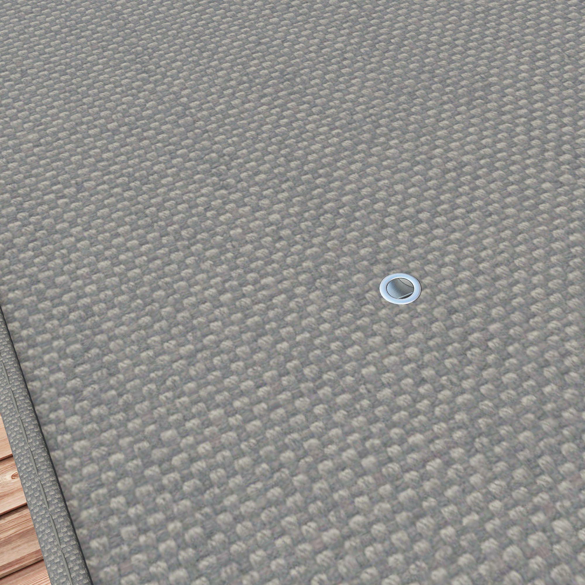 Replacement Cover for Garden Pergola 3x3 m with 16 Drainage Holes, 297x297 cm, Gray