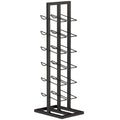 HOMCOM 12-Bottle Metal Floor-Standing Wine Rack, Black