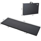 Foldable Gymnastics Mat, 5cm Thick and Non-Slip Fitness Mat, 180x60x5cm, Black