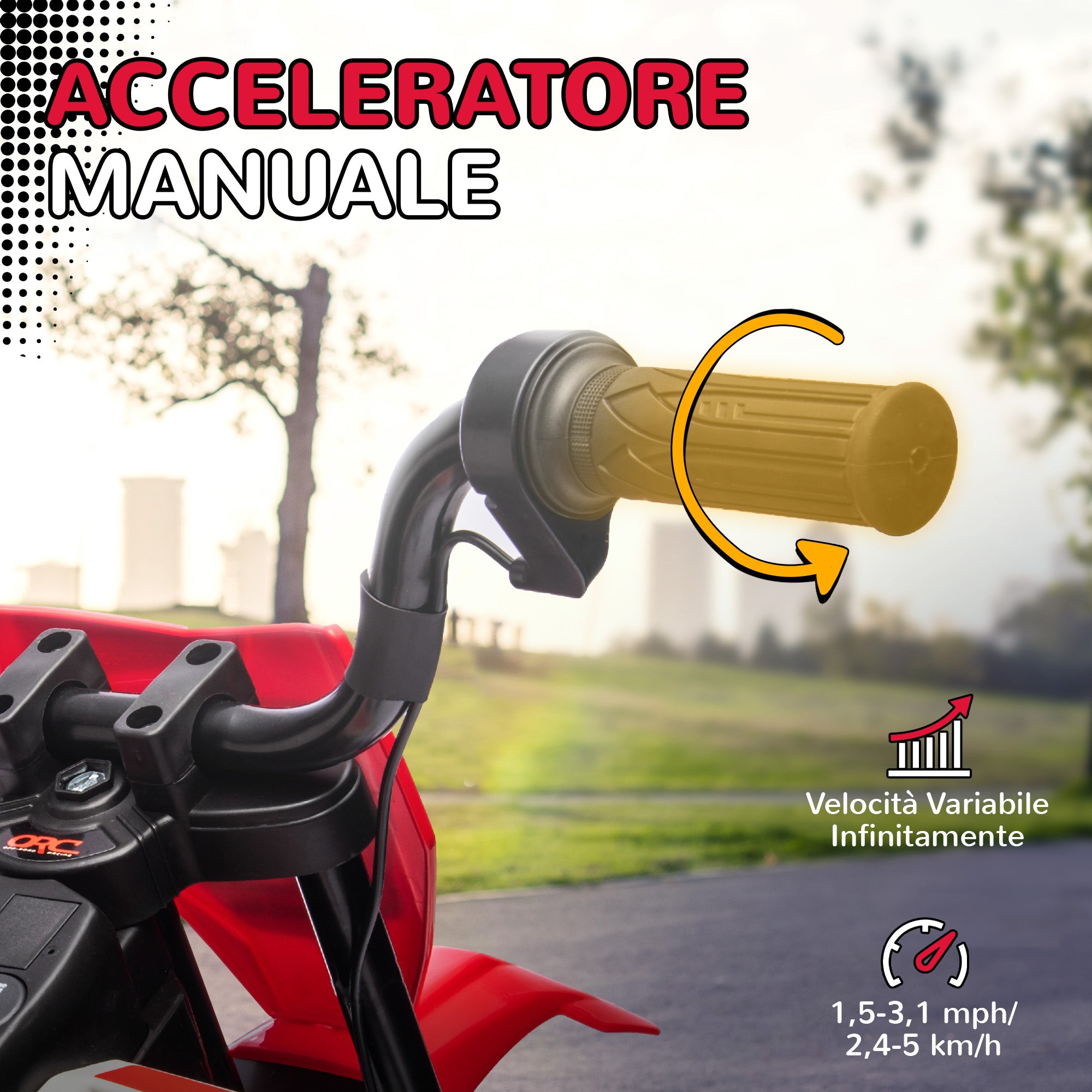 Electric Motorcycle for Children with Training Wheels and Charge Indicator, Made of PP and Metal, 107x56x70 cm, Red