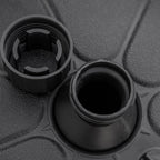 Round Umbrella Base in Plastic Fillable with Water and Sand, for 38 mm Poles, Ø38 cm, Black